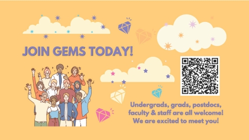 GEMS promo image with QR code that links to https://dartgo.org/gems_signup
