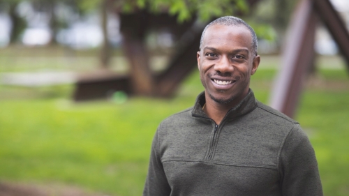 Picture of Professor James Whitfield in a green park