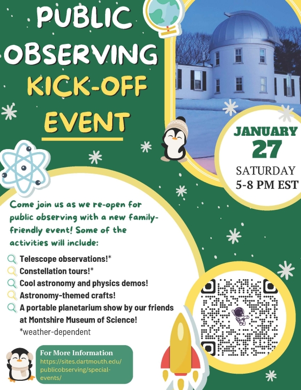 Flyer for the kick-off public observing event