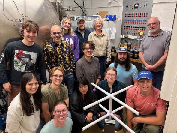 A group photo of students and staff at Dartmouth that worked with Kristina Lynch on the PIPs and recievers for GNEISS.