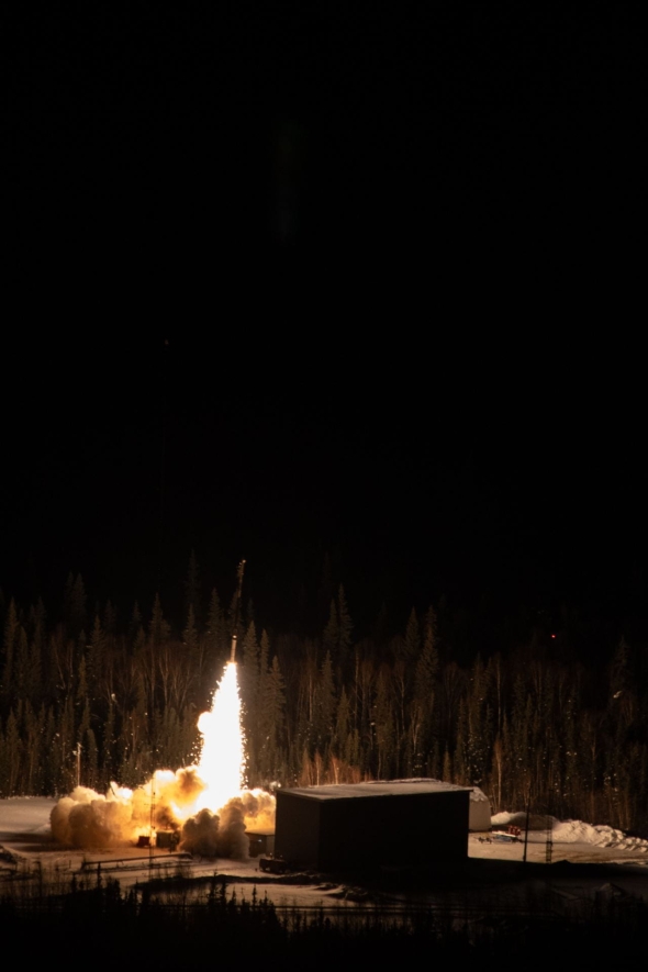 Initial moments of the BADASS rocket launch. 